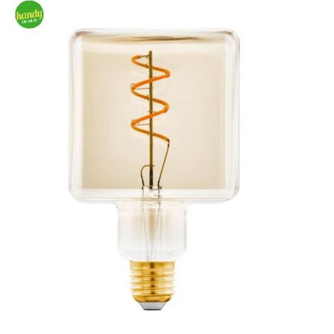 Lampadina Vintage Eglo E27 4W 1600K Ø95mm Ambra Forma Cube