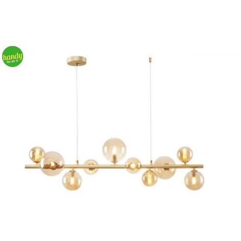 Lampadario Sospeso Felix Novecento 10xG9 Oro Opaco (1/5)