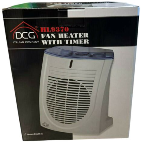 DCG Eltronic HL9370 stufetta elettrica Bianco 2000 W Riscaldatore ambiente elettrico con ventilatore