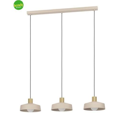 Lampadario Sospeso Valdiola Eglo 3xE27 Ottone Spazzolato (1/4)
