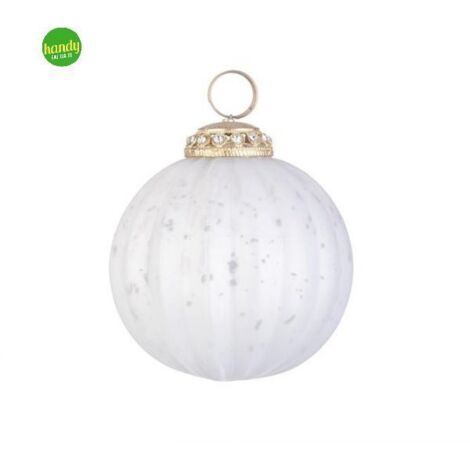 Sfera in Vetro Daring Bizzotto Bianco Opaco Ø 80mm
