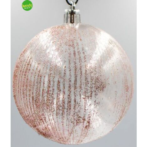 Sfere glitterate su sfondo rosa | Foto Premium