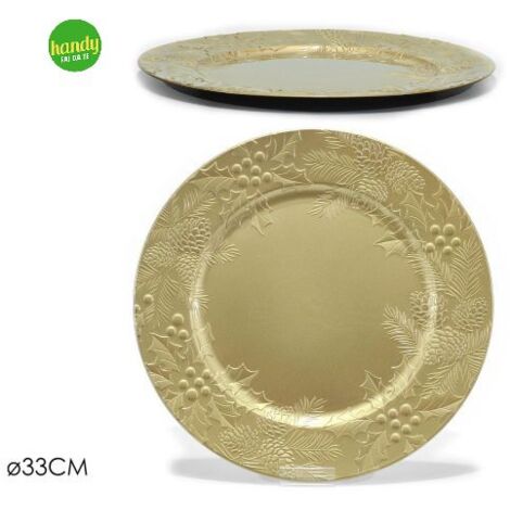 Sottopiatto General Trade Ø 33cm Agrifoglio Oro