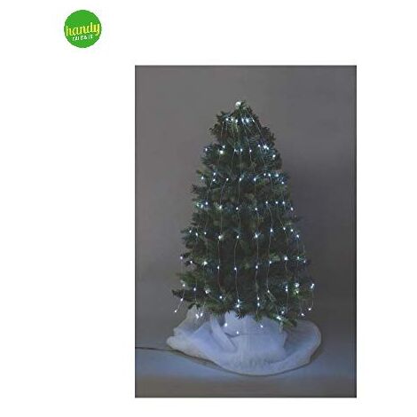 Mantello a Led per Albero di Natale 360 Luci Colore Bianco/Freddo 2,40Mt