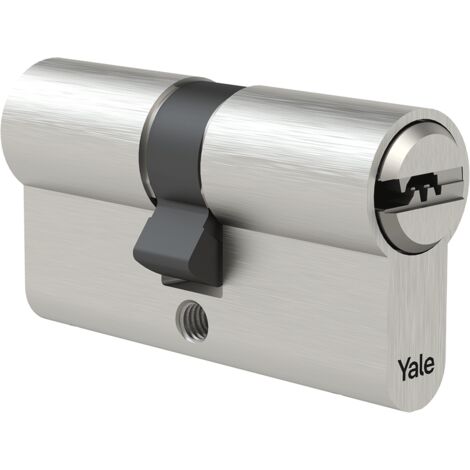 Yale Cilindro Europeo Doppio Frizionato 30/45mm – Alta Sicurezza, 6 Pin, Nichelato, Con 4 Chiavi