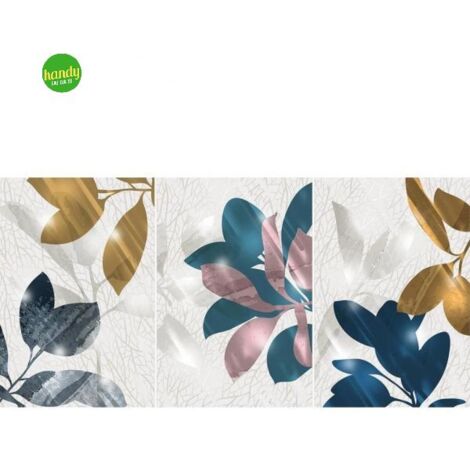 Quadro Decorativo Pianta Di Foglie Verdi - Set Da 6 Immagini - Pronto Da Appendere, Stampa Ecologica Su Tela, Made In Germany