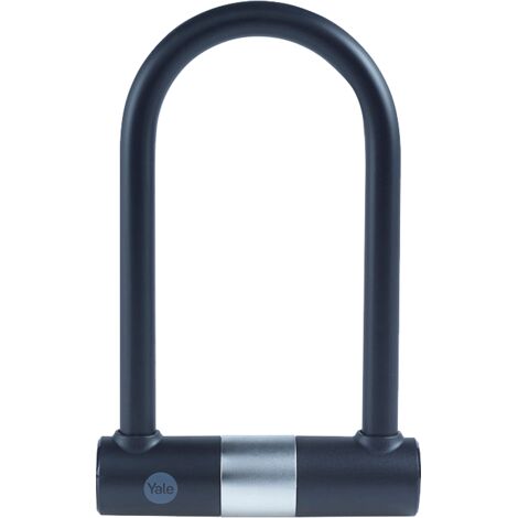 Yale – Lucchetto di sicurezza a U 250mm in acciaio temperato – Resistente alla corrosione per 96 ore – Include 2 chiavi – Per bici, scooter e barbecue (1/7)
