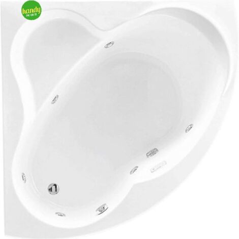 Vasca da bagno idromassaggio 6 jet con telaio e pannello modello una cm 135x135 NOVELLINI