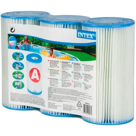 Cartuccia filtro Intex 29003 modello A 3 Pezzi per Pompa filtro piscina