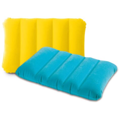 Intex poggiatesta colori assortiti airbed cuscino gonfiabile 43 x 28 x 9 cm in L- Beam e superficie floccata antiscivolo effetto vellutato