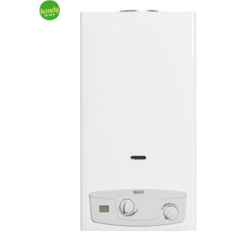 Scaldabagno a gas tiraggio naturale modello acquaproject blue lt14 gpl 24,4 kw BAXI