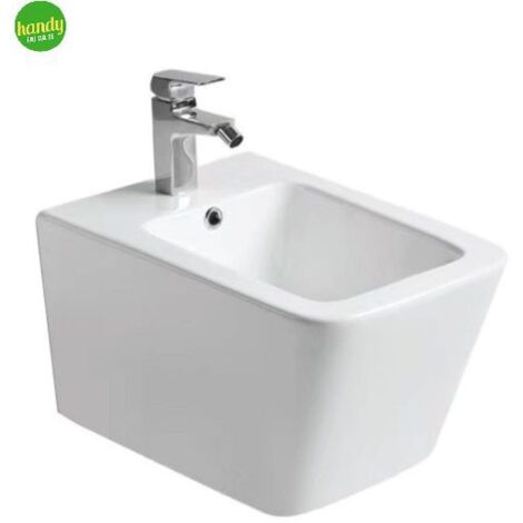 Bidet sospeso in ceramica bianca serie pluma BARBOTTINA