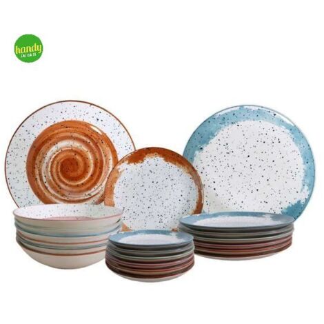 Servizio tavola Luxury Palms 18 pezzi in porcellana e gres | Shop