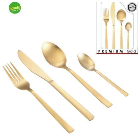 Set Posate Kasaviva Premium Gold 24pz