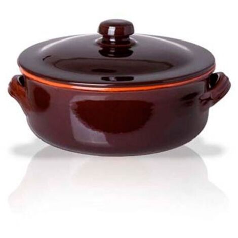 Casseruola familia Benegiamo terracotta con coperchio diametro 28 cm