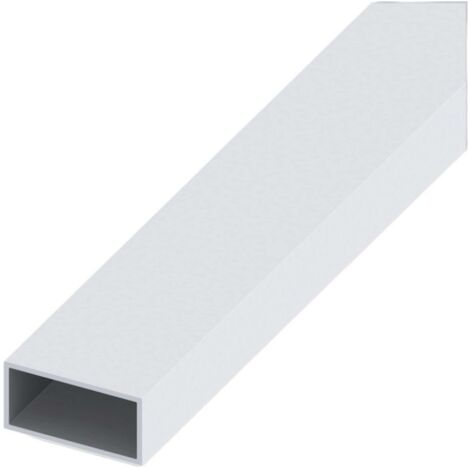 Alfer Profilo Tubo Rettangolare Alluminio Argento Satinato Mm. 20X10X1 Mt. 1 - 5 Pz