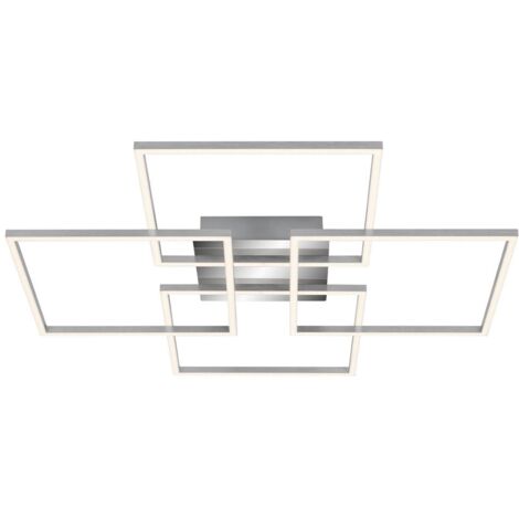 Plafoniera LED Frames Briloner 72 x72 cm 3000K 57Watt 4800 lumen cromo (1/5)