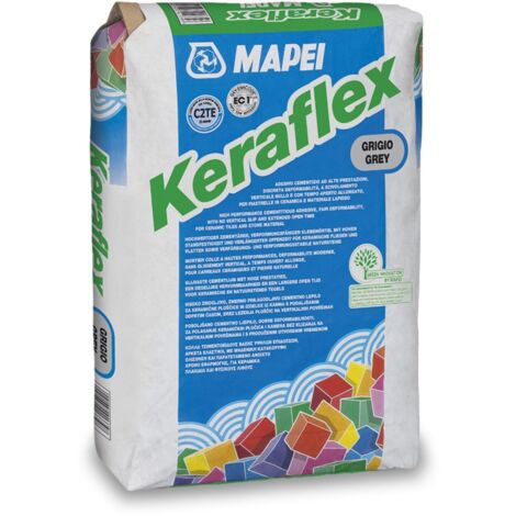 Mapei KERAFLEX adesivo cementizio piastrelle classe C2TE 25 KG grigio