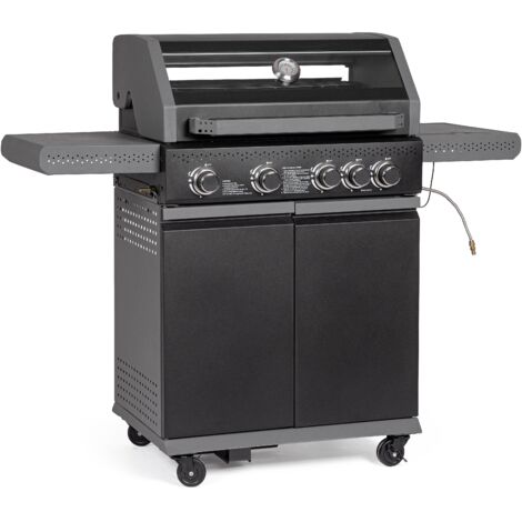 Barbecue a Gas Bizzotto Aleandro 5 Bruciatori con Piastra e Fornello Laterale (1/5)