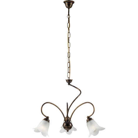 Lampadario Bonetti Alice Be Light a 3 luci in ferro Marrone/Oro (1/3)
