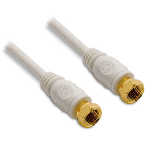 Cavo coassiale a F mas/mas 10 m - Bianco