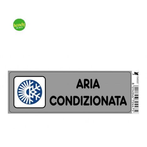 Targhetta adesiva 3M aria condizionata grigio 15 x 5 x 0,5 cm