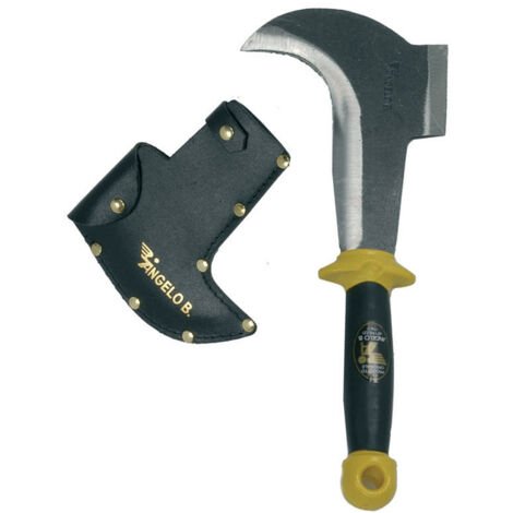 Roncola Forgiata A Mano Con Manico In Cuoio - PAPILLON 300 Mm - Prodotto Italiano 100%