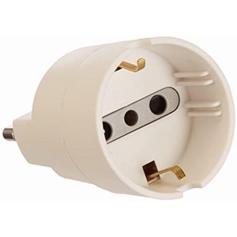 Adattatore Bticino schuko bianco spina 16 a. (1/4)