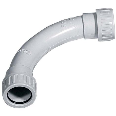 Curva stagna a 90° per tubi rigidi Elettrocanali Ø. 20 mm ip65 2 pz