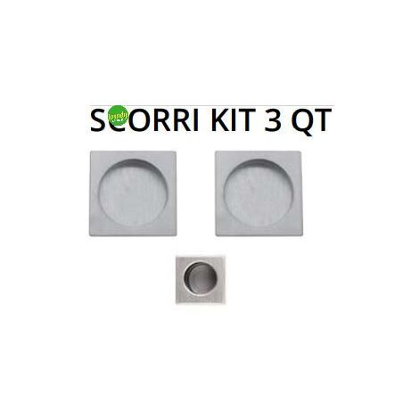 Kit Ghidini per porte a scorrimento qt cieco cromo satinato