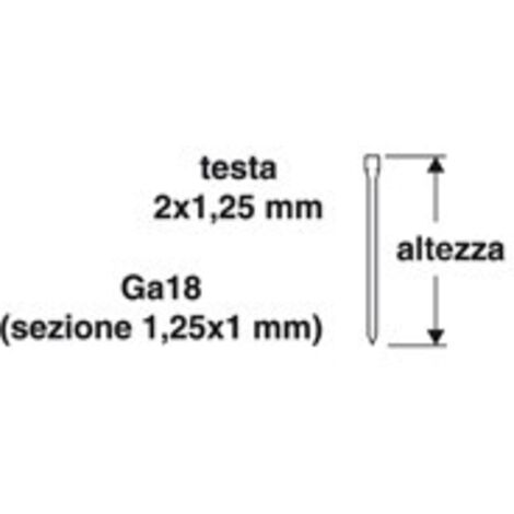 Chiodi Valex per chiodatrice pneumatica 15mm 1000pz