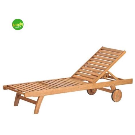 Lettino Ambra Garden teak con rotelle (1/4)