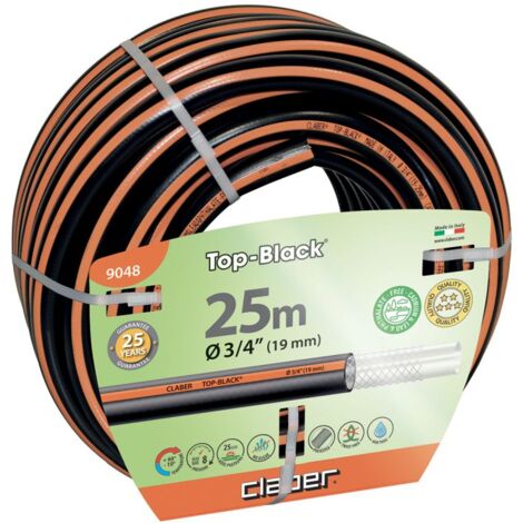 Tubo flessibile anti-torsione Claber top black diametro 19 mm lunghezza 25 metri