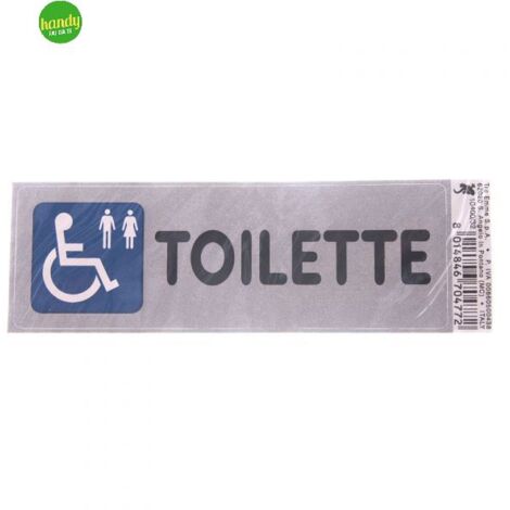 Targhetta adesiva tre emme toilette 15 x 5 x 0,5 cm