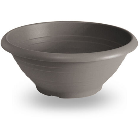 CIOTOLA CAMPANA diam. 30 in plastica VASO BASSO FOTO REALE Veca MADE IN ITALY - Color: AVANA