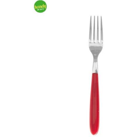 Forchetta tavola light EME Posateria colore rosso/cromo 19 cm