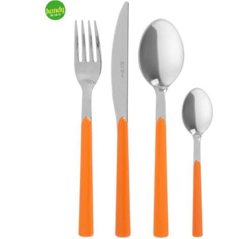 Forchetta da tavola fast EME Posateria colore arancio/cromo 20 cm