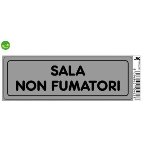 Targhetta adesiva 3M sala non fumatori 15 x 5 x 0,5 cm