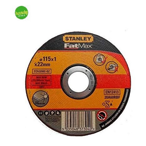 Disco taglio Stanley inox ø115 x 1,0 x 22,23 mm