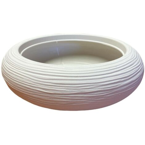 Ciotola porta fiori Telcom shabby Ø 42 cm 13 lt bianco perla (1/5)