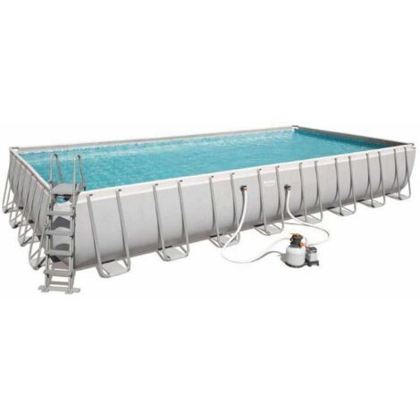 Piscina Power Steel Rettangolare Telaio Portante Cm.956X488X132H. - kg.224,5 - lt.52.231- filtro sabbia (art.56623)