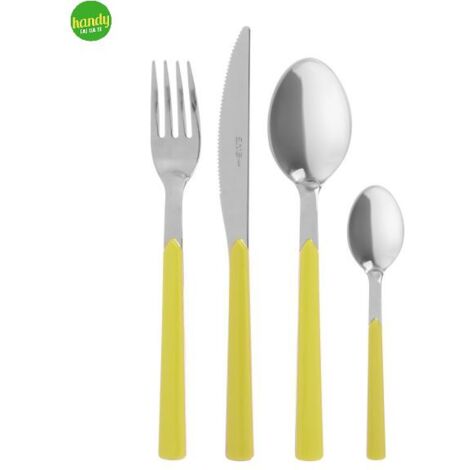 Cucchiaino da caffÈ fast EME Posateria colore giallo/cromo 13,5 cm