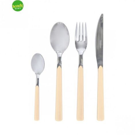 Forchetta da tavola fast EME Posateria colore sabbia/cromo 20 cm