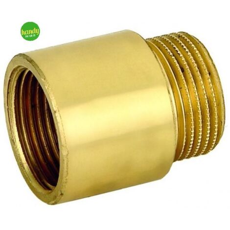 Geka 21SB Raccordo Piovano In Ottone – Attacco Femmina 1/2" X Maschio 3/4" (Oro)