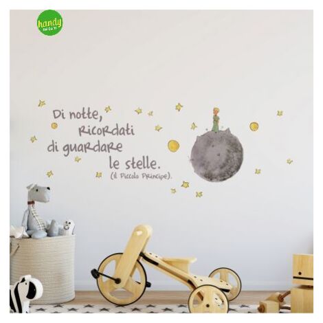 Sticker bacio piccolo principe Crearreda adesivo murale frasi famose natura geometrie fanTASIE 31X31 CM