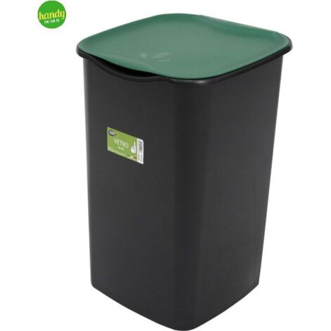 Pattumiera Belli e Forti riciclo verde/nero 53 x 37 x 36 cm