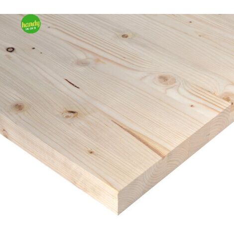 Tavola legno lamellare Abete in legno 200 x 40 cm Sp 18 mm naturale