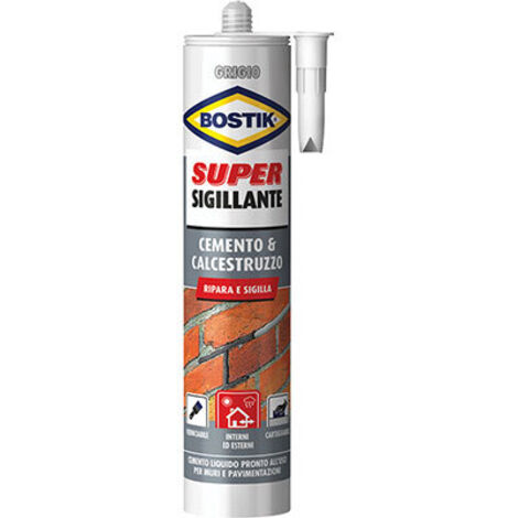 Silicone Super Sigillante Cemento e Calcestruzzo 500 gr BOSTIK - Grigio Cemento
