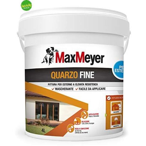 Pittura per esterni MaxMeyer quarzo fine bianco lt.4