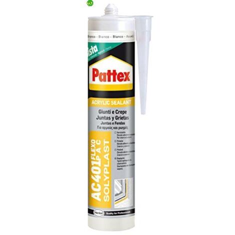 Silicone acrilico Pattex ac 401 flexo pac grigio per giunti e vetri 300 ml